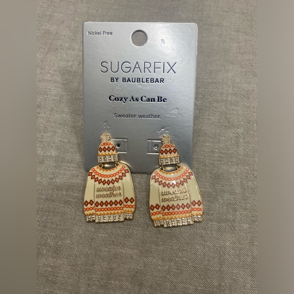 SUGARFIX by BaubleBar, 2 Pairs Drop Earrings,Sweater weather. Time to branch out - Picture 6 of 8